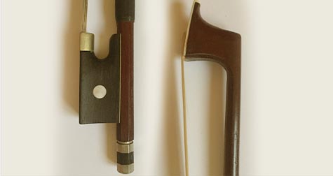 For the bow, make clear photos of the frog and the tip